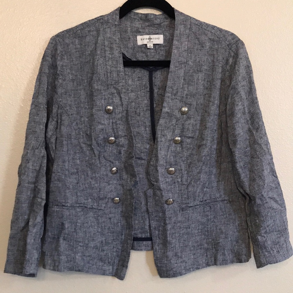🎊🎉HP PETITE PARTY 🎉 ROSY linen open blazer